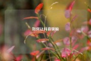如何让抖音吸粉
