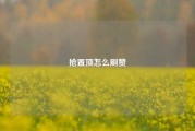 抢置顶怎么刷赞