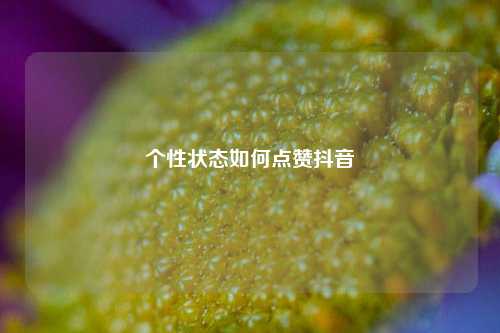 个性状态如何点赞抖音